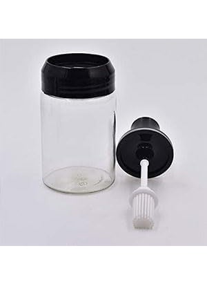 VDHJA VDHJA Borosilicate Food Storage Jar for Kitchen Pickle Storage Oil Jar with Brush Seasoning Box Jar Condiment Jar with Brush for Ghee Butter Oil Pack of 1  - Image 2