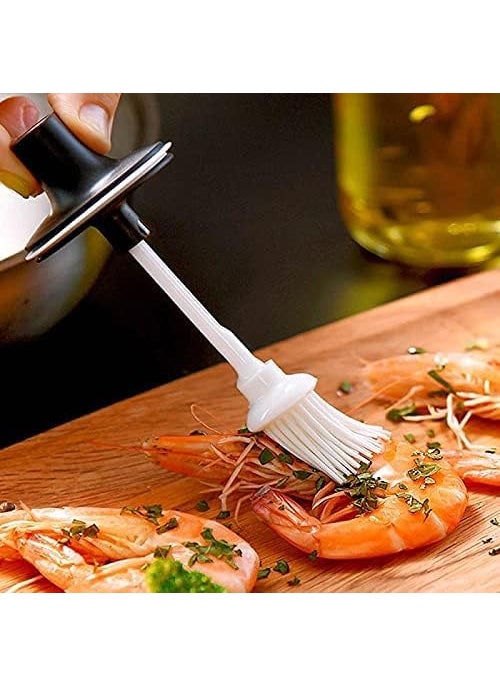 VDHJA VDHJA Borosilicate Food Storage Jar for Kitchen Pickle Storage Oil Jar with Brush Seasoning Box Jar Condiment Jar with Brush for Ghee Butter Oil Pack of 1  - Image 4