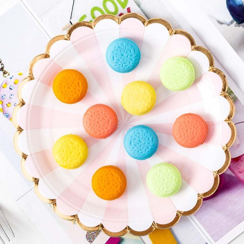 Luckam Macaron Patisserie Erasers, 50 Pcs Fun Mini Erasers for Kids, Girls School Supplies, Classroom Prizes, Random Colors - Image 3