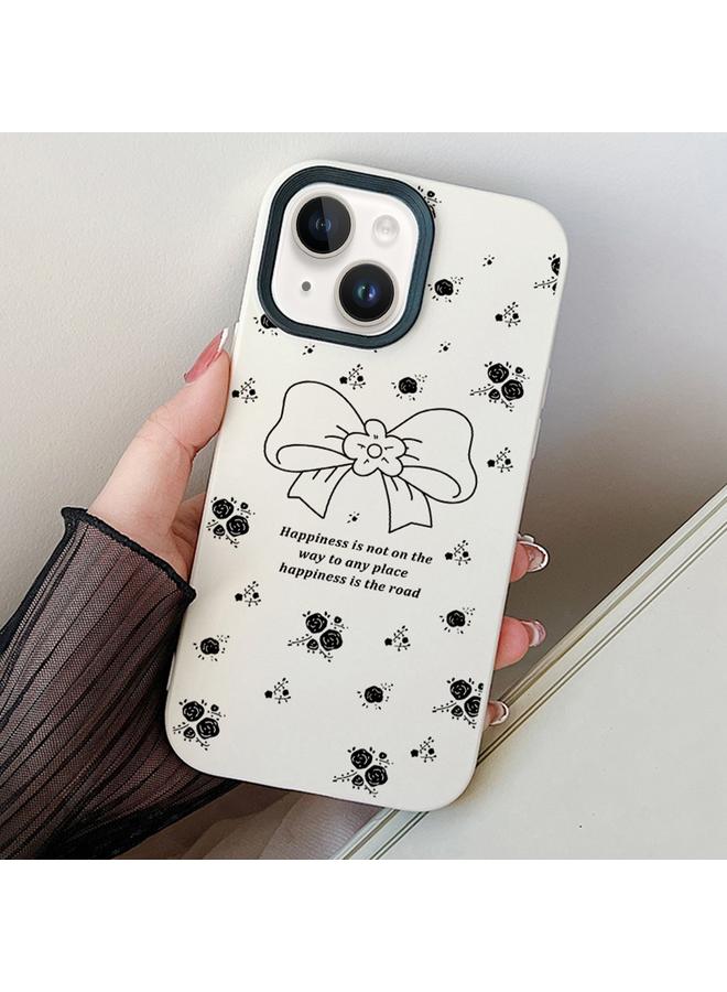 erorex Case For iPhone 15 Plus Floral Bow PC Hybrid TPU Phone Case - Image 1