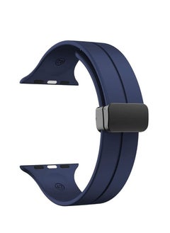 Generic Strap Apple Watch Band 49mm 45mm 44mm 42mm Watch Strap Band Waterproof Band With Buckle - Blue  - Image 3