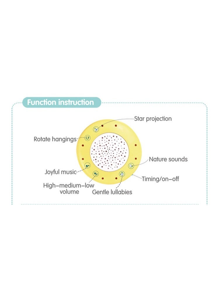 كونجي كيدز Baby Play Mat with Projector & Music | Infant Activity Gym with Light, Rattles, Hanging Toys & Mobile | Sensory Development Mat for Newborns 0+ Months - Image 3