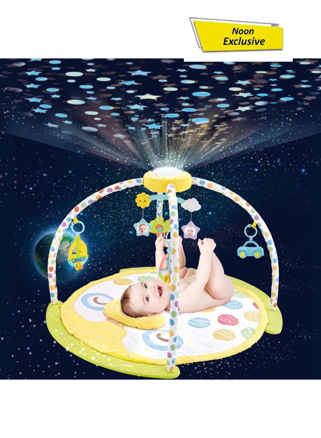 كونجي كيدز Baby Play Mat with Projector & Music | Infant Activity Gym with Light, Rattles, Hanging Toys & Mobile | Sensory Development Mat for Newborns 0+ Months - Image 1