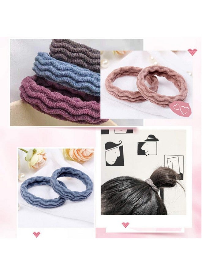 بيردوير أربطة شعر مطاطية للنساء والفتيات، أربطة شعر مطاطية من القطن، أربطة شعر مطاطية وربطة شعر (حلقة مطاطية - 10 قطع متعددة الألوان) - Image 2