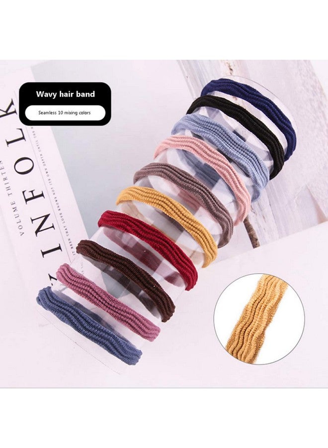 بيردوير أربطة شعر مطاطية للنساء والفتيات، أربطة شعر مطاطية من القطن، أربطة شعر مطاطية وربطة شعر (حلقة مطاطية - 10 قطع متعددة الألوان) - Image 4