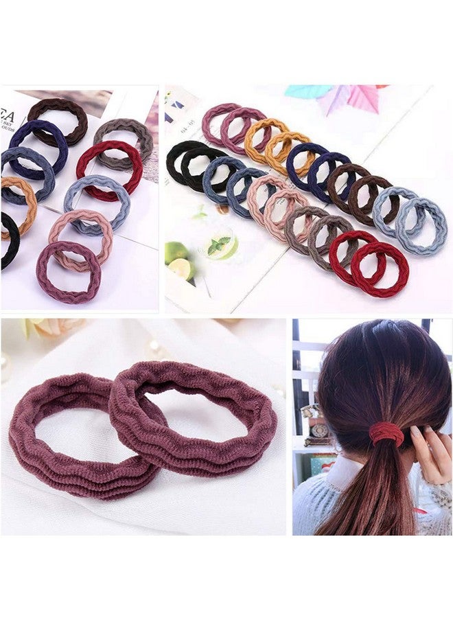 بيردوير أربطة شعر مطاطية للنساء والفتيات، أربطة شعر مطاطية من القطن، أربطة شعر مطاطية وربطة شعر (حلقة مطاطية - 10 قطع متعددة الألوان) - Image 3