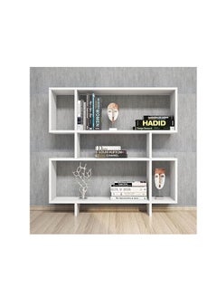 VITAL VITAL Hera Bookcase with Shelves for Living Room Office White ...