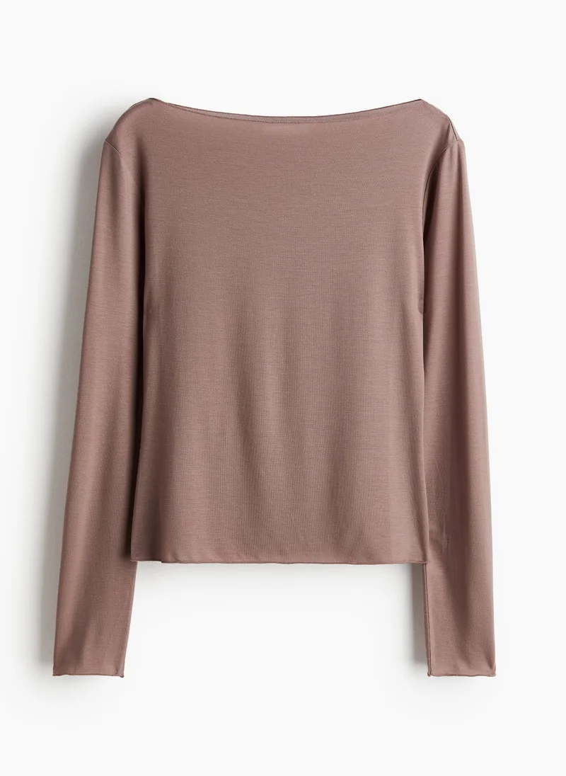 H&M Sheer Jersey Top