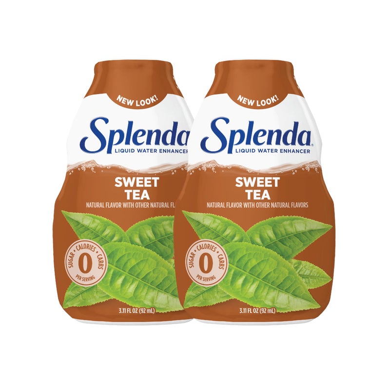 SPLENDA Liquid Water Enhancer Drops, Sugar Free, Zero Calorie, Natural Flavor, Concentrated Drink Mix, 3.11 Fl Oz Each Bottle (Sweet Tea, 2 Pack) - Image 1
