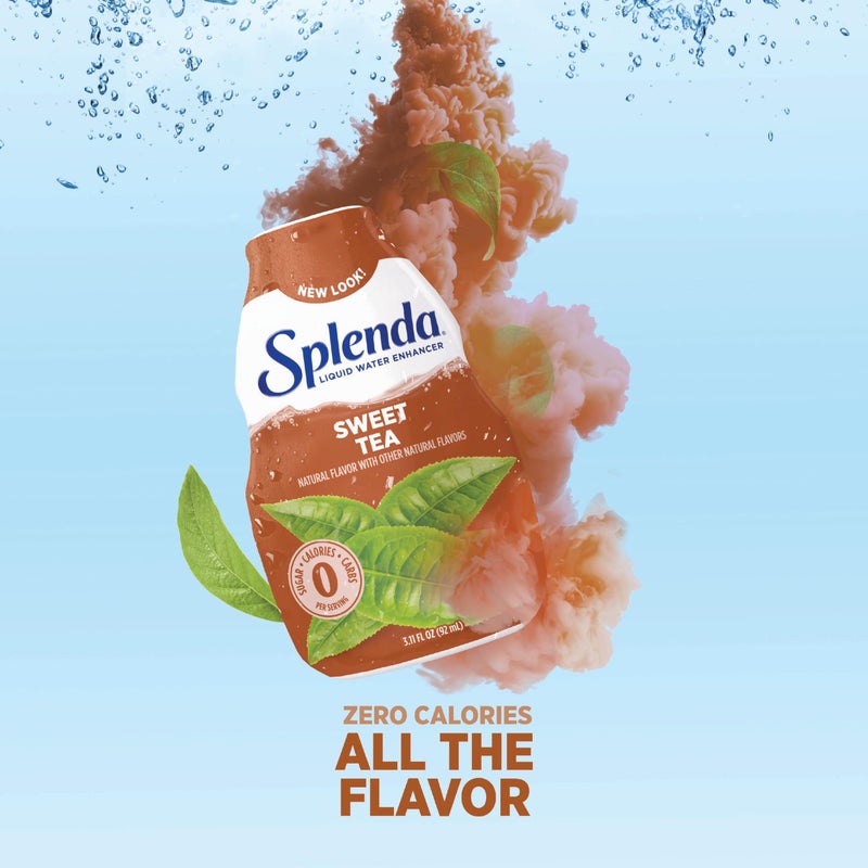 SPLENDA Liquid Water Enhancer Drops, Sugar Free, Zero Calorie, Natural Flavor, Concentrated Drink Mix, 3.11 Fl Oz Each Bottle (Sweet Tea, 2 Pack) - Image 5