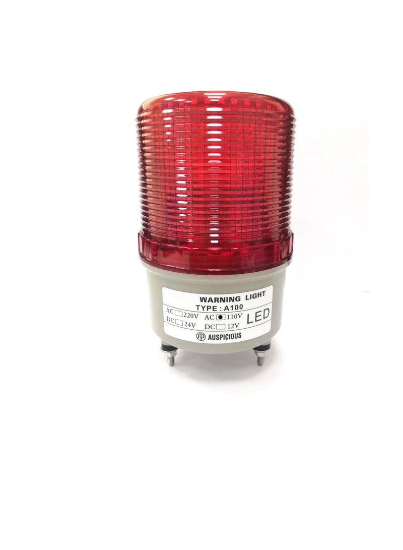 LED Rotating Beacon Light Red Color Screw Mount A100R Auspicious 110VAC  - Image 3