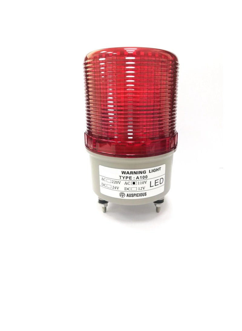 LED Rotating Beacon Light Red Color Screw Mount A100R Auspicious 110VAC  - Image 2