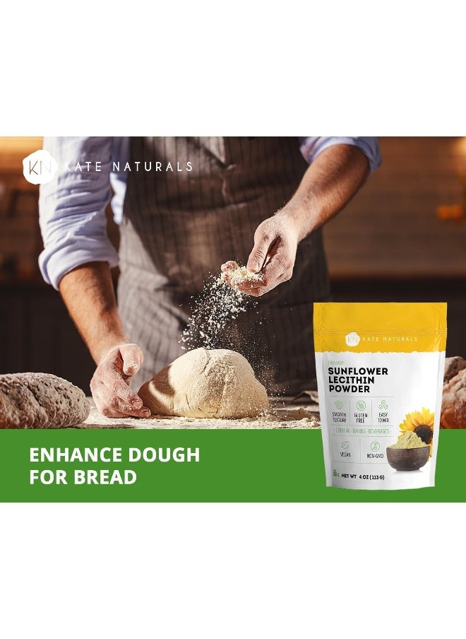 Kate Naturals - Kate Naturals Sunflower Lecithin Powder for Baking Bread, Gummies, Cooking - Image 1