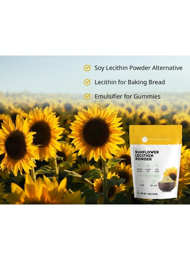 Kate Naturals - Kate Naturals Sunflower Lecithin Powder for Baking Bread, Gummies, Cooking - Image 1