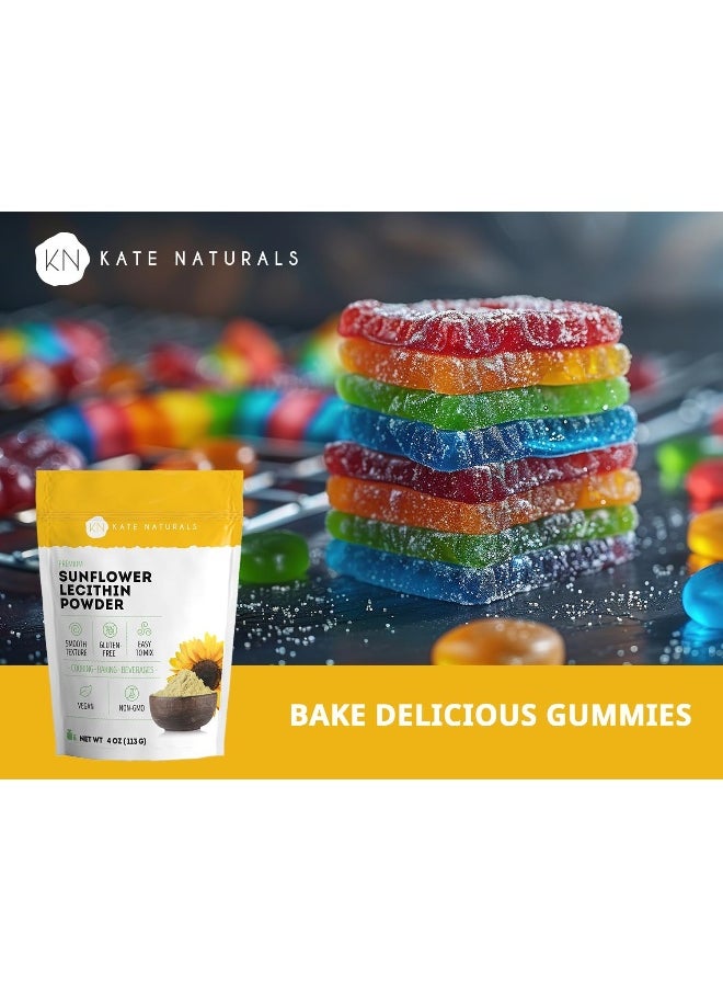 Kate Naturals - Kate Naturals Sunflower Lecithin Powder for Baking Bread, Gummies, Cooking - Image 1