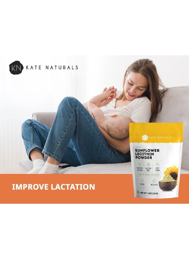 Kate Naturals - Kate Naturals Sunflower Lecithin Powder for Baking Bread, Gummies, Cooking - Image 1