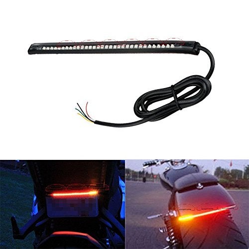 PRIKNIK LED Strip Tail Light Turn Signal Brake Indicator for All Bikes, Multicolour - Image 1