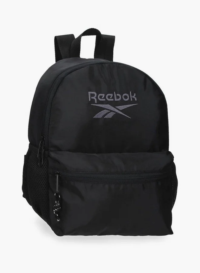 ريبوك Logo Print School Backpack with Adjustable Straps and Zip Closure - 38x19x43 cm