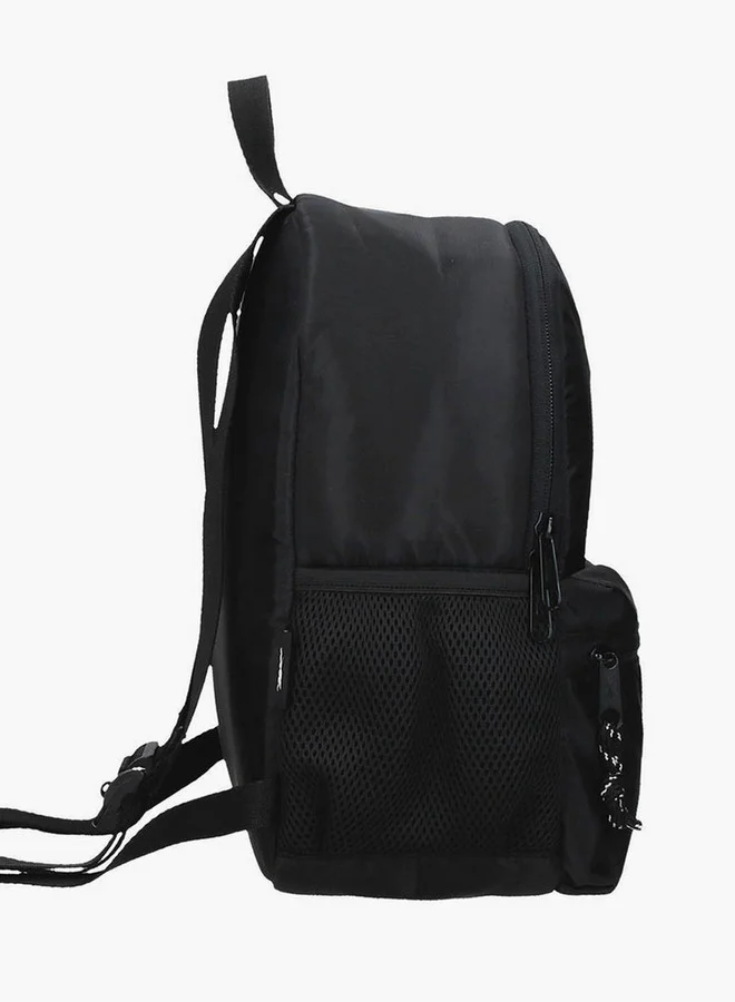 ريبوك Logo Print School Backpack with Adjustable Straps and Zip Closure - 38x19x43 cm