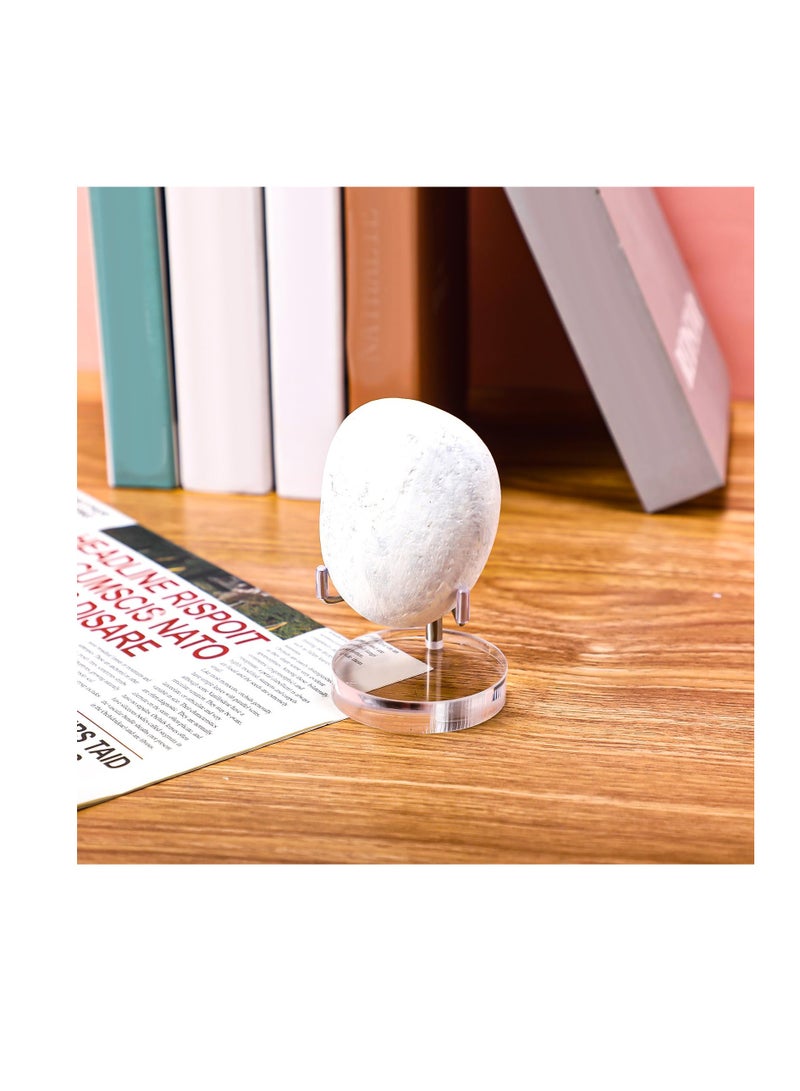 SYOSI Adjustable Metal Arms Display Stand Easel, 4 Pcs Crystal Display Stand, Clear Display Easel Stands Pedestal, with Acrylic Base, Small Collectibles Display Stands for Mineral Agate Collectibles - Image 5