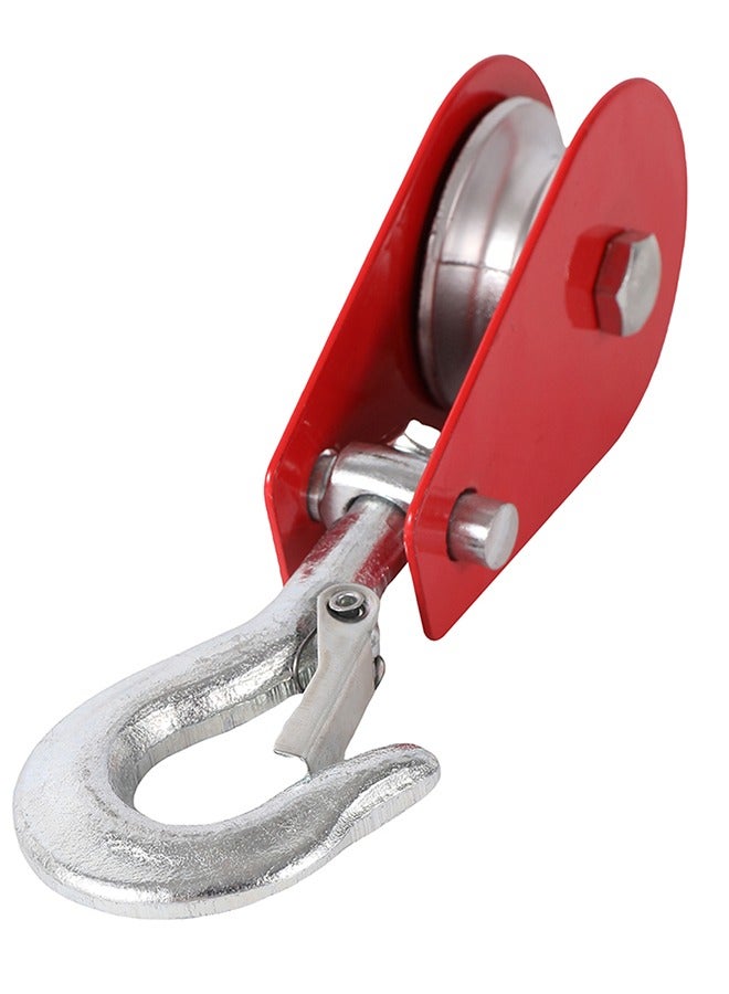 LAWAZIM Forged Steel Clevis Slip Hook with Saftey Latch - Heavy-duty Pulley Block Lifting Sheave with Low-friction Bearing -Hoist Pulley for Industrial Lifting, Rigging, and Crane Applications  - Image 3