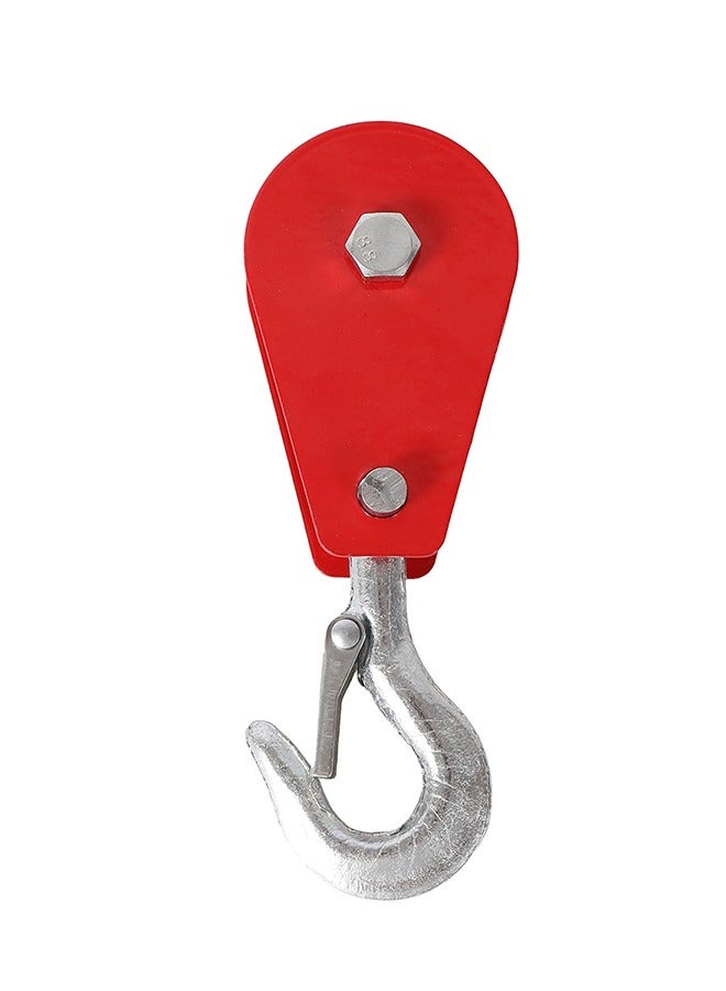 LAWAZIM Forged Steel Clevis Slip Hook with Saftey Latch - Heavy-duty Pulley Block Lifting Sheave with Low-friction Bearing -Hoist Pulley for Industrial Lifting, Rigging, and Crane Applications  - Image 1