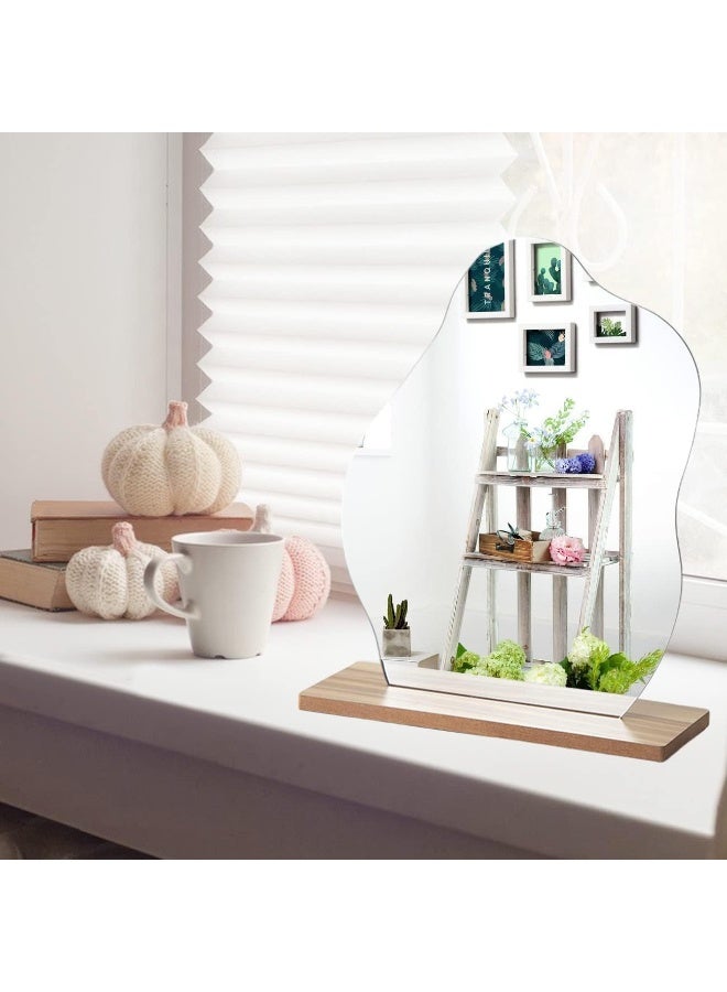 Decorhills Acrylic Makeup Mirror for Desk with Stand – Modern Design Vanity Mirror with Frameless Aesthetic Style – Tabletop Mirror for Bedroom, Living Room, Dressing Table & Minimal Spaces Room Decor - Image 3