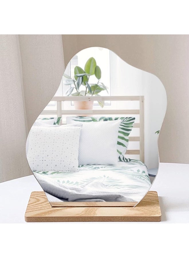 Decorhills Acrylic Makeup Mirror for Desk with Stand – Modern Design Vanity Mirror with Frameless Aesthetic Style – Tabletop Mirror for Bedroom, Living Room, Dressing Table & Minimal Spaces Room Decor - Image 5