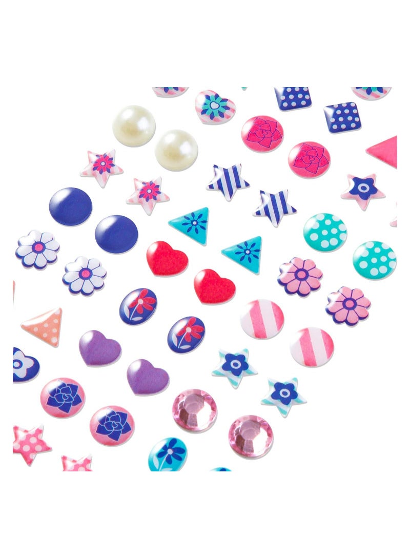 SYOSI Sticker Earrings 240 Piece 3D Gems Sticker Girls Sticker Earrings Self-Adhesive Glitter Craft Crystal Stickers Stick on Earrings for Toddlers  - Image 5