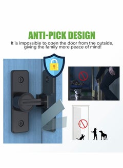Y&D 90 Degree Right Angle Door Lock, Heavy Duty Flip Latch Bolt Lock cam and Window Push-Pull Rod barn  - Image 3