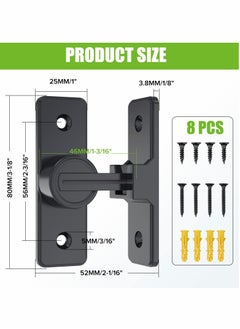 Y&D 90 Degree Right Angle Door Lock, Heavy Duty Flip Latch Bolt Lock cam and Window Push-Pull Rod barn  - Image 5