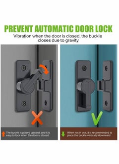 Y&D 90 Degree Right Angle Door Lock, Heavy Duty Flip Latch Bolt Lock cam and Window Push-Pull Rod barn  - Image 4