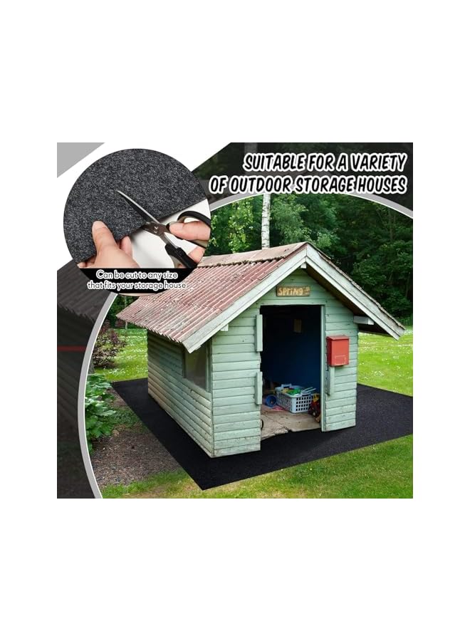 S-TOP Outdoor Storage Shed Floor Mat Waterproof 150x90cm - Thickened Dustproof Non-Slip Backing - Image 4