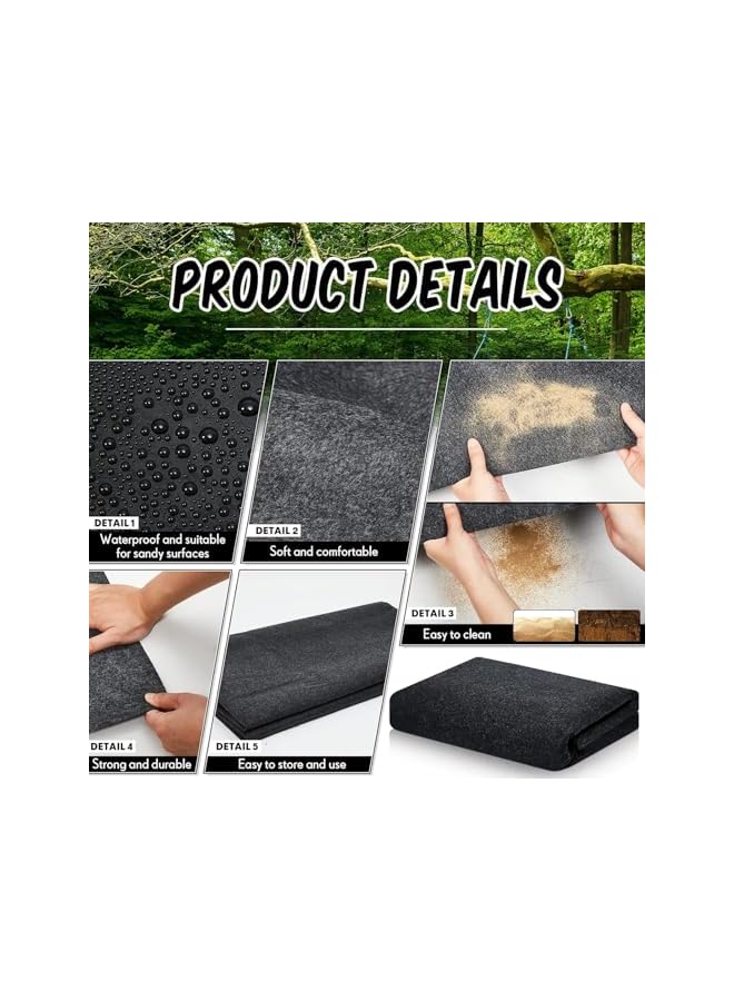 S-TOP Outdoor Storage Shed Floor Mat Waterproof 150x90cm - Thickened Dustproof Non-Slip Backing - Image 2