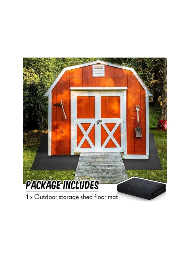 S-TOP Outdoor Storage Shed Floor Mat Waterproof 150x90cm - Thickened Dustproof Non-Slip Backing - Image 5