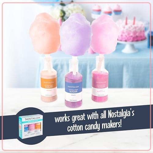 Nostalgia Cotton Candy Machine - Retro Cotton Candy Machine for Kids with 2 Reusable Cones, 1 Sugar Scoop, and 1 Extractor Head – Red - Image 5