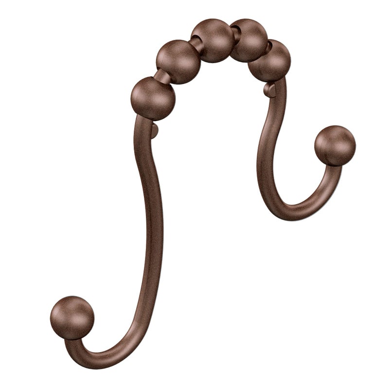 Moen SR2201OWB Shower Curtain Rings (Pack of 12), Bronze - Image 1