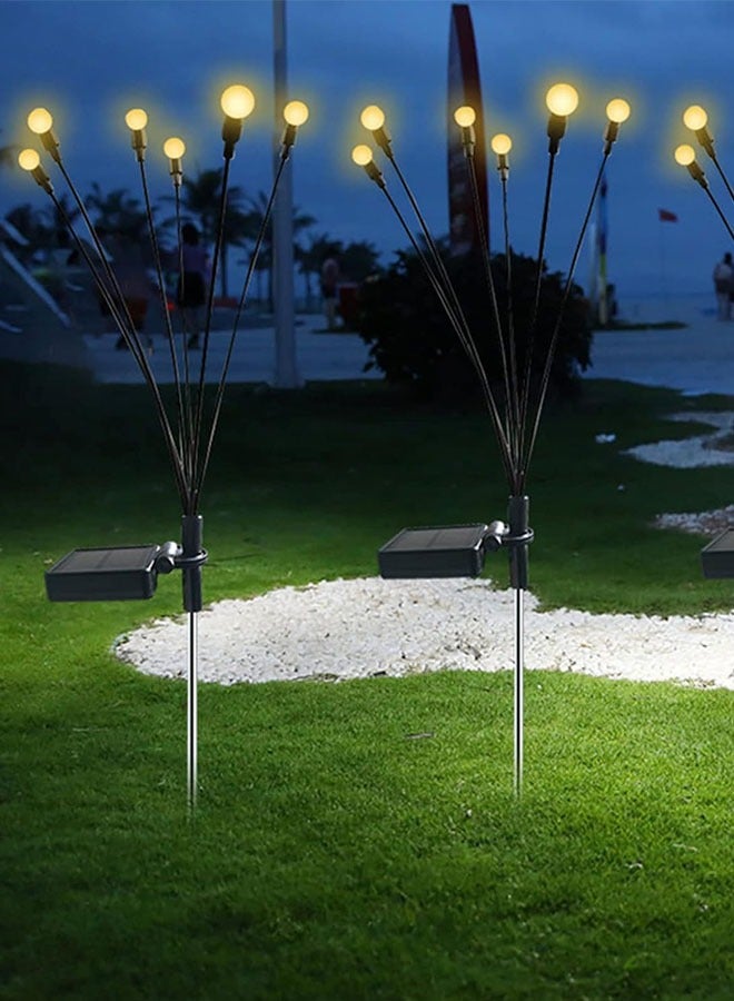 ماركة غير محددة أضواء الحديقة الشمسية، أضواء اليراع الشمسية المتمايلة، تتمايل عندما تهب الرياح، أضواء الطاقة الشمسية في الهواء الطلق مقاومة للماء، أضواء تزيين الحديقة الشمسية لتزيين ممر الفناء 4 عبوات  - Image 4