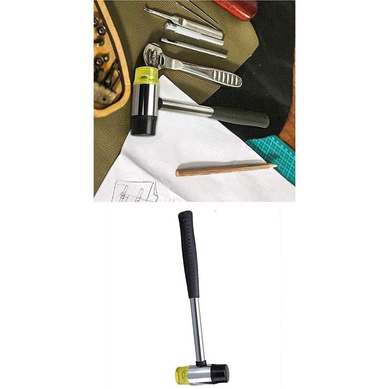DIY Crafts DIY Crafts CTDIYHI41862 Lightweight Mallet with DoubleFaced Soft Rubber and Non Slip Hard Plastic Grip Perfect for Leather Crafts  - Image 3