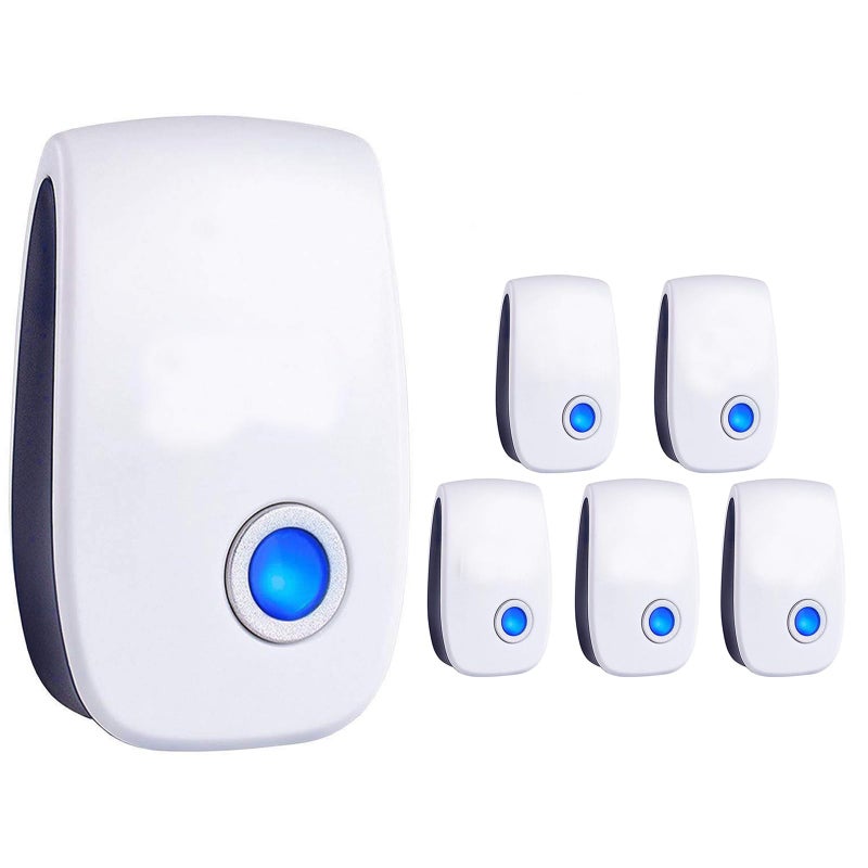 MONVISO Ultrasonic Insect & Pest Repeller, Ultrasonic Mice Repellent for Insect, Roaches, Spiders, Ants, Bugs, Mosquitoes, Pest Control for House Garage RV Hotel, 6 Pack - Image 1