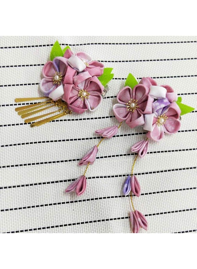 أموسفون دبوس شعر على شكل زهرة كيمونو ياباني من Amosfun، قطعتان، مشبك شعر تسومامي ياباني، عصي شعر كانزاشي، إكسسوارات شعر للنساء والفتيات (وردي فاتح) - Image 4