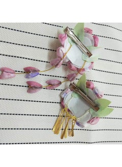 Amosfun Amosfun 2 Pcs Japanese Kimono Flower Hair Pin Japanese Tsumami Hair Clips Kanzashi Hair Sticks Picks Hair Accessories for Women Girls (Light Pink)  - Image 2