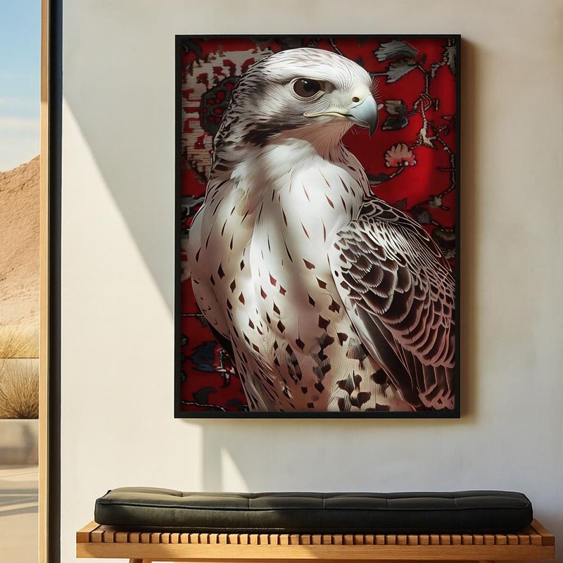 ماركتنا لوحة قماشية بتصميم الفن النجدي مع برواز مجوف مقاس (60×90) قطعة واحدة - Image 3