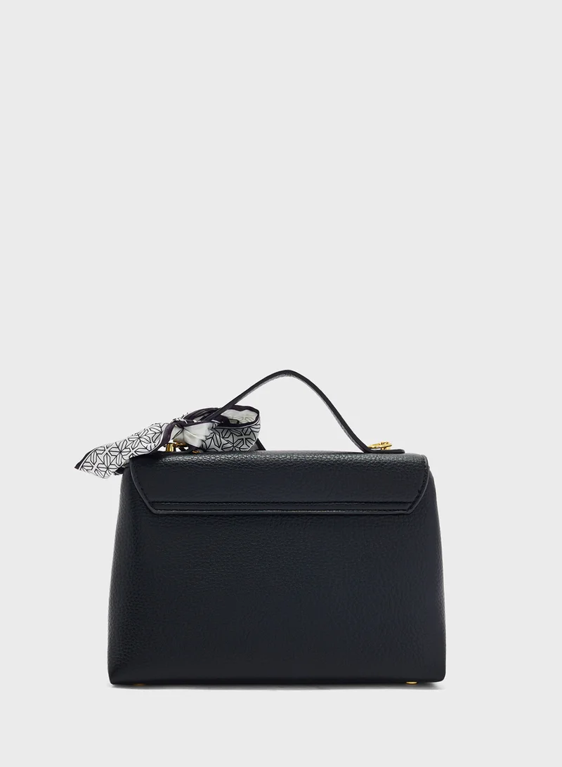 ELLA Satchel Bag With Scarf Detail