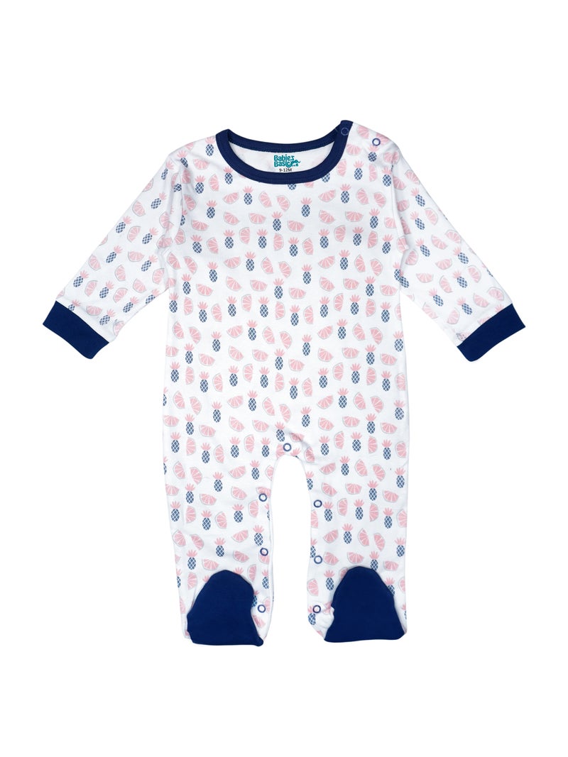 Babies Basic 5 piece Unisex 100% Cotton Sets include Bib, Romper, Mittens, Cap and Sleepsuit/Jumpsuit - Image 2