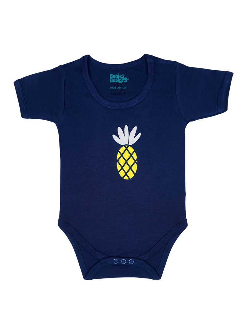 Babies Basic 5 piece Unisex 100% Cotton Sets include Bib, Romper, Mittens, Cap and Sleepsuit/Jumpsuit - Image 3