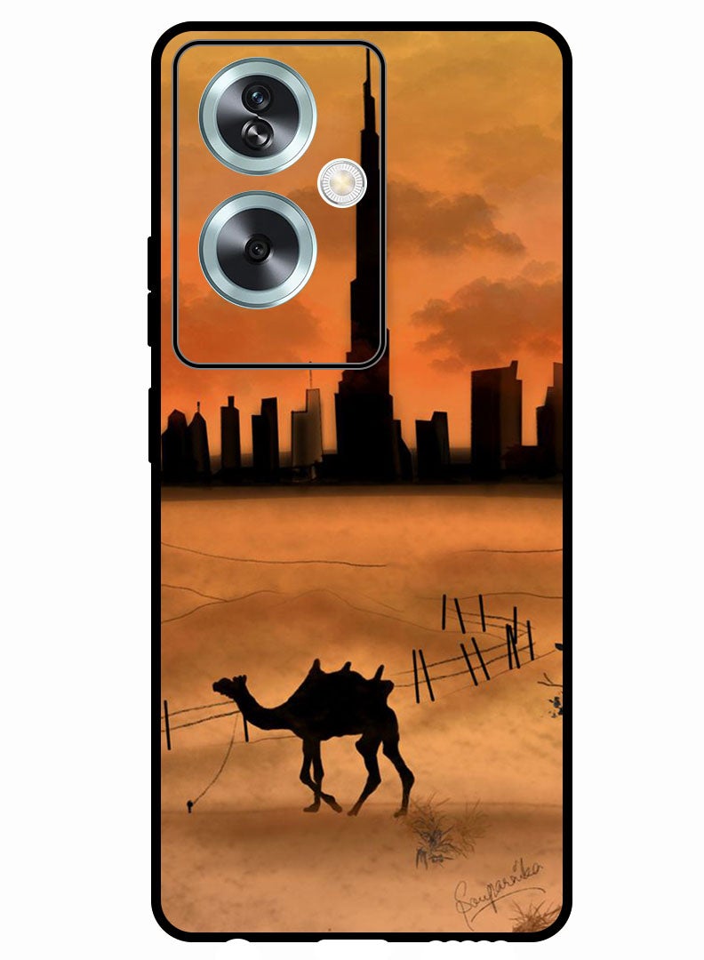 Theodor Protective Case Anti Scratch Shock Proof Bumper Cover For Oppo A2 Sunset Camel Burj Khalifa - Image 1