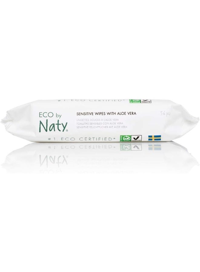 ECO by Naty Eco by Naty Eco-Sensitive Baby Wipes with Aloe - Resealable Top - 56 ct - Image 3