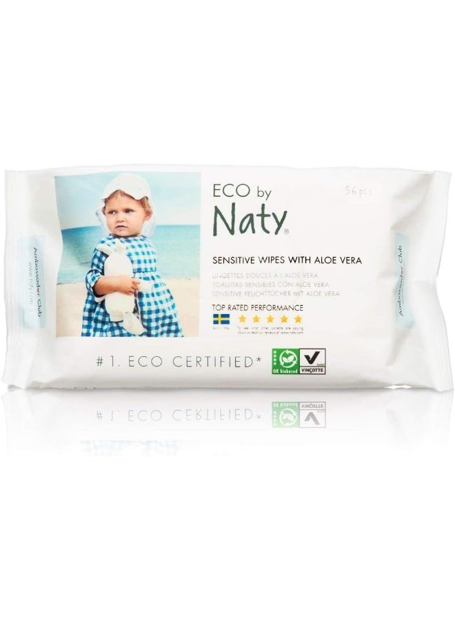 ECO by Naty Eco by Naty Eco-Sensitive Baby Wipes with Aloe - Resealable Top - 56 ct - Image 1