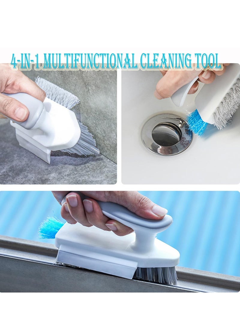 4 in 1 Grout Brush with Scraper, Durable Bristles for Cleaning with Stiff Bristle Cleaning Brush for Bathroom and Kitchen, Tile Floor Bathroom Walls/Corners/Window - Image 3